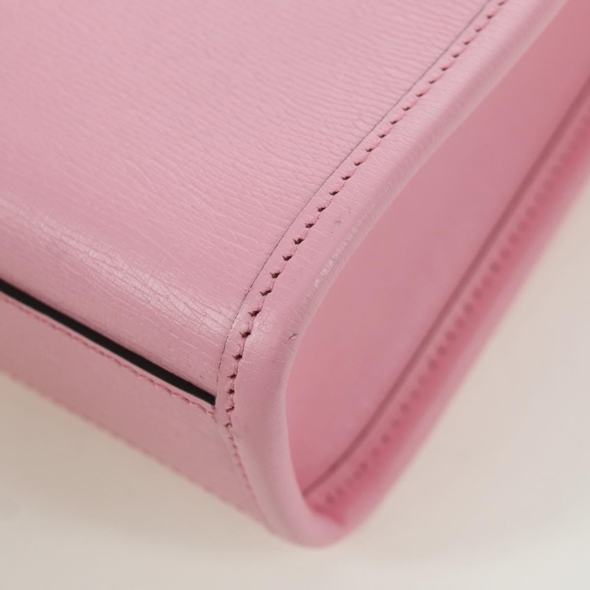 GUCCI Bananya Mini Tote Bag Leather 2way Pink Gold 671623 Auth AMZ535M