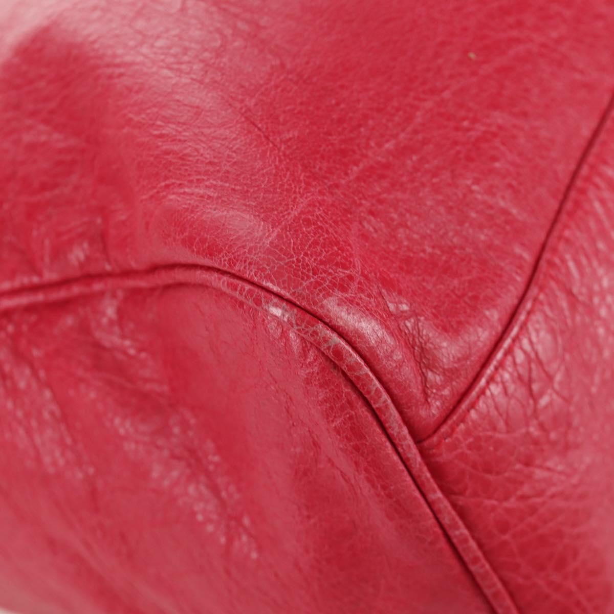BALENCIAGA The City Hand Bag Leather 2way Red 235216 Auth AMZ544V
