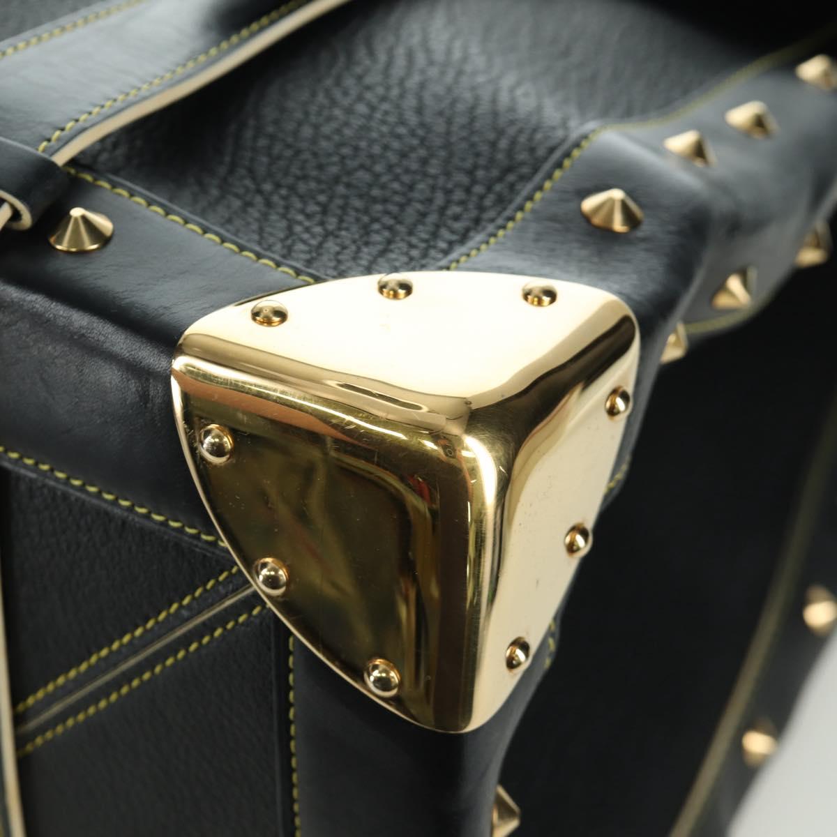 LOUIS VUITTON Suhari Extravagan Hand Bag Leather Black LV Auth AMZ548SM