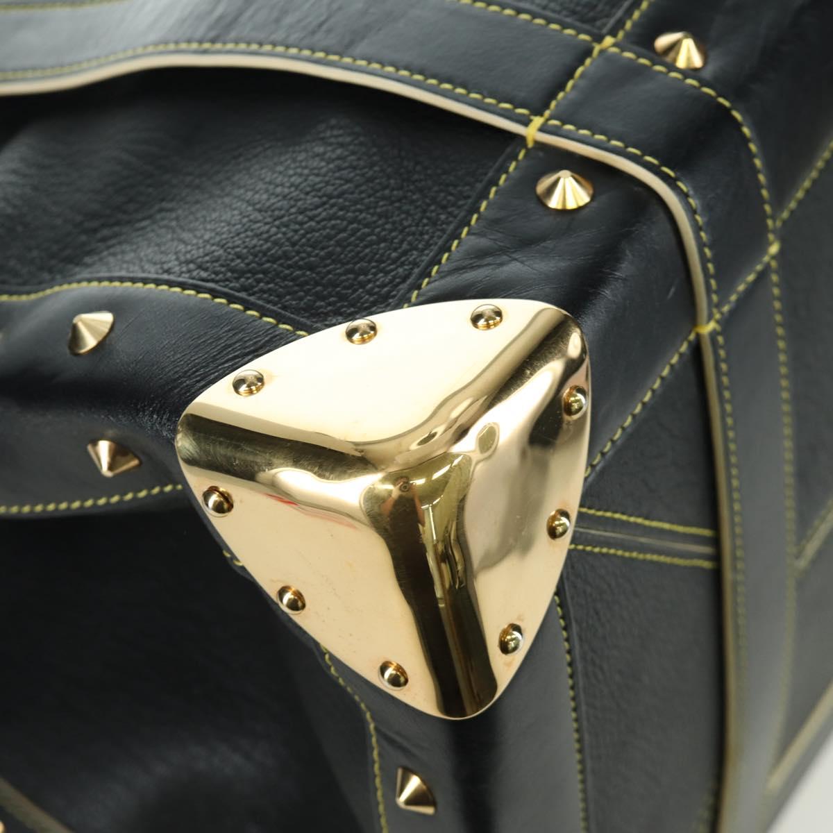 LOUIS VUITTON Suhari Extravagan Hand Bag Leather Black LV Auth AMZ548SM