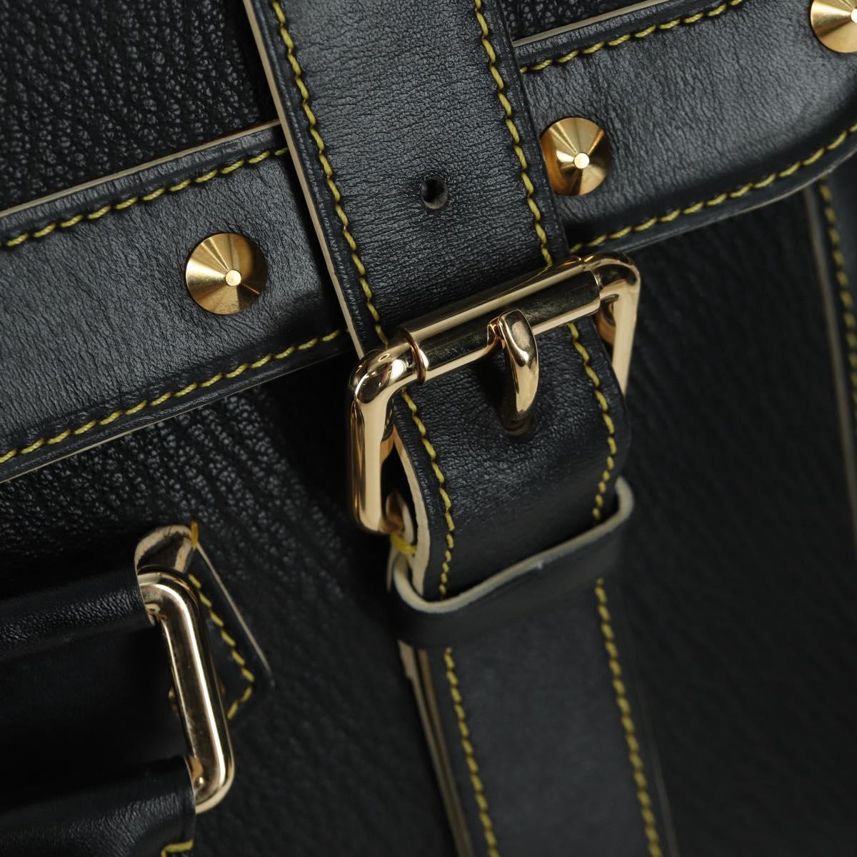 LOUIS VUITTON Suhari Extravagan Hand Bag Leather Black LV Auth AMZ548SM