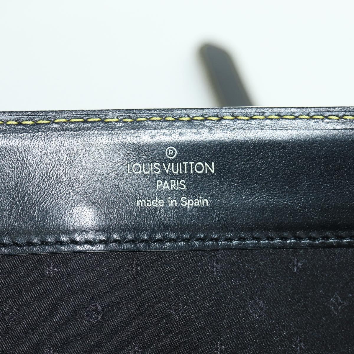 LOUIS VUITTON Suhari Extravagan Hand Bag Leather Black LV Auth AMZ548SM