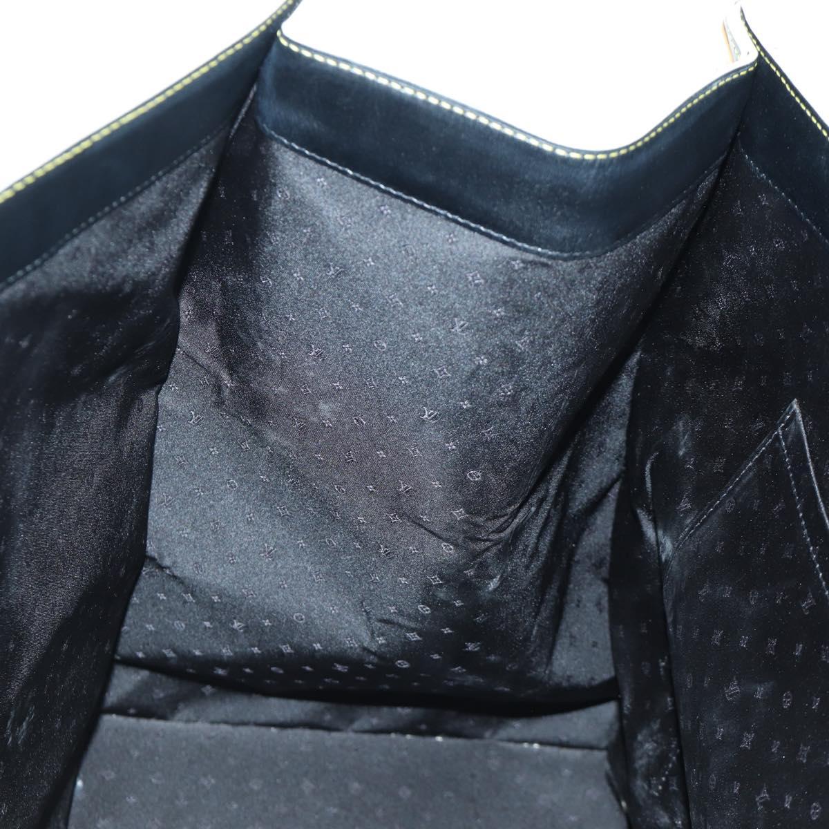 LOUIS VUITTON Suhari Extravagan Hand Bag Leather Black LV Auth AMZ548SM