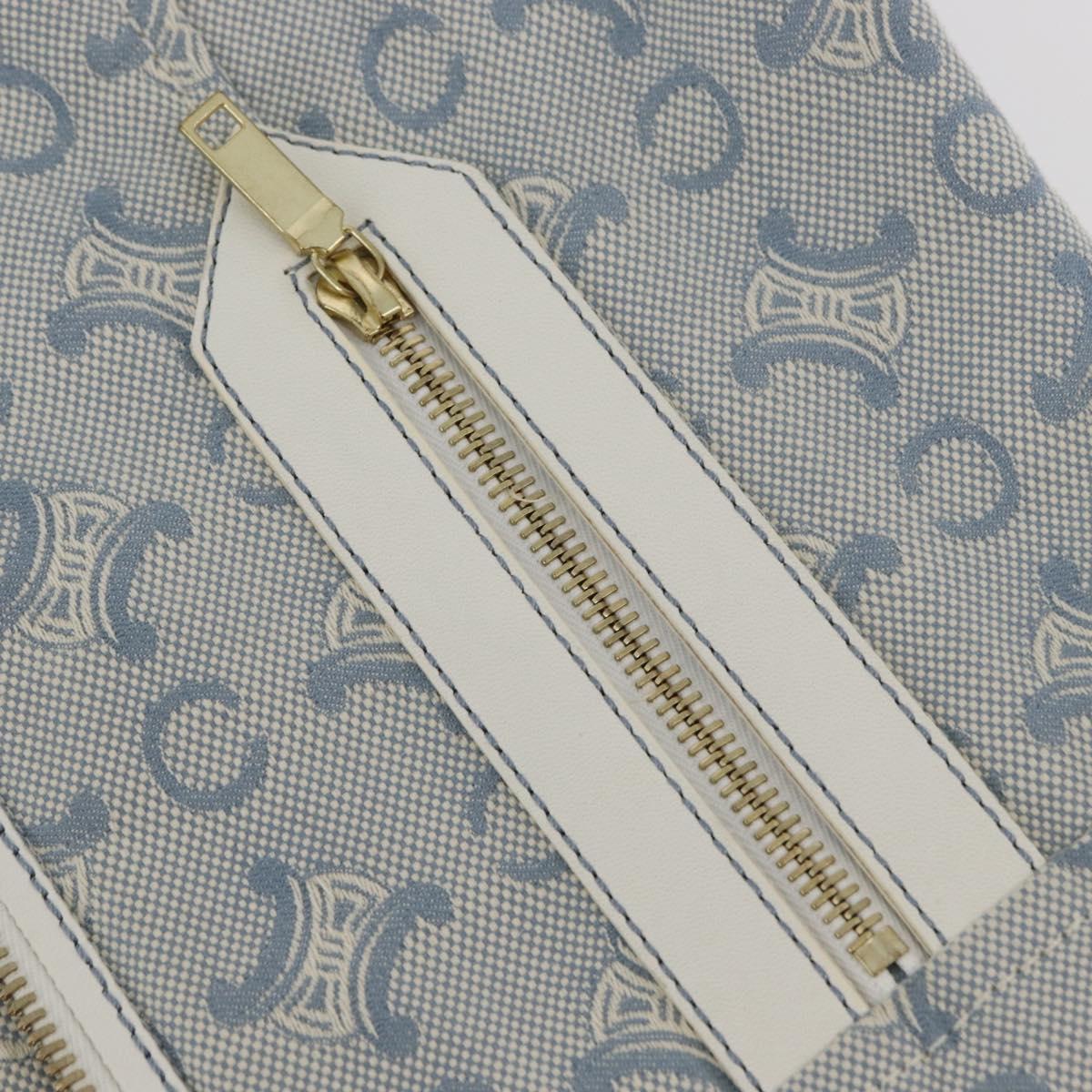 CELINE C Macadam Canvas Jacket Light Blue Auth AMZ552M