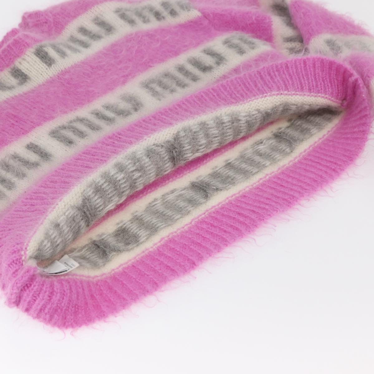 Miu Miu Knitted Fabrics Sweatshirt Mohair Pink Auth AMZ554SAM