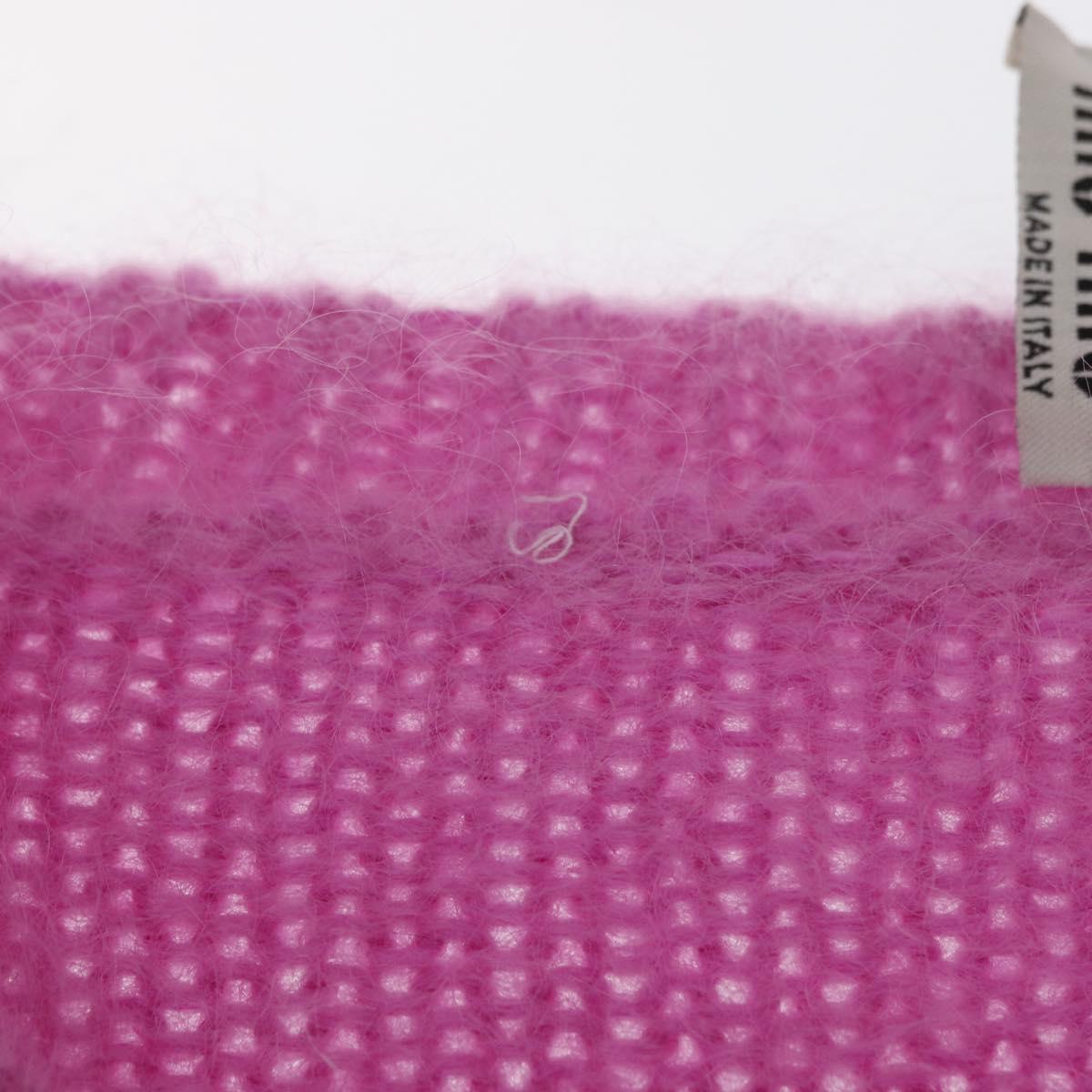 Miu Miu Knitted Fabrics Sweatshirt Mohair Pink Auth AMZ554SAM
