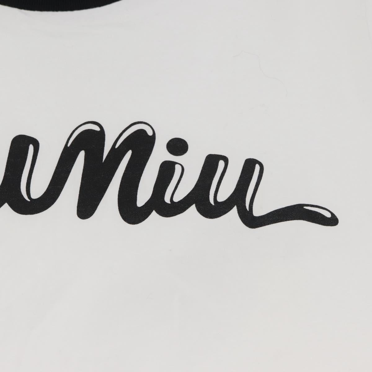 Miu Miu Short Sleeved T Shirt Cotton White Auth AMZ555M