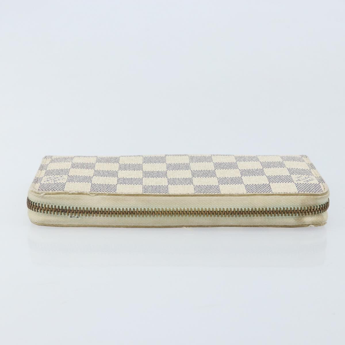 LOUIS VUITTON Damier Azur Zippy Wallet Long Wallet N60019 LV Auth AMZ570
