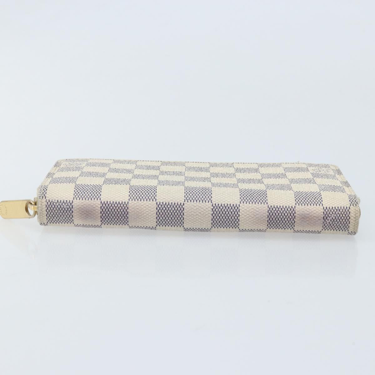 LOUIS VUITTON Damier Azur Zippy Wallet Long Wallet N60019 LV Auth AMZ570