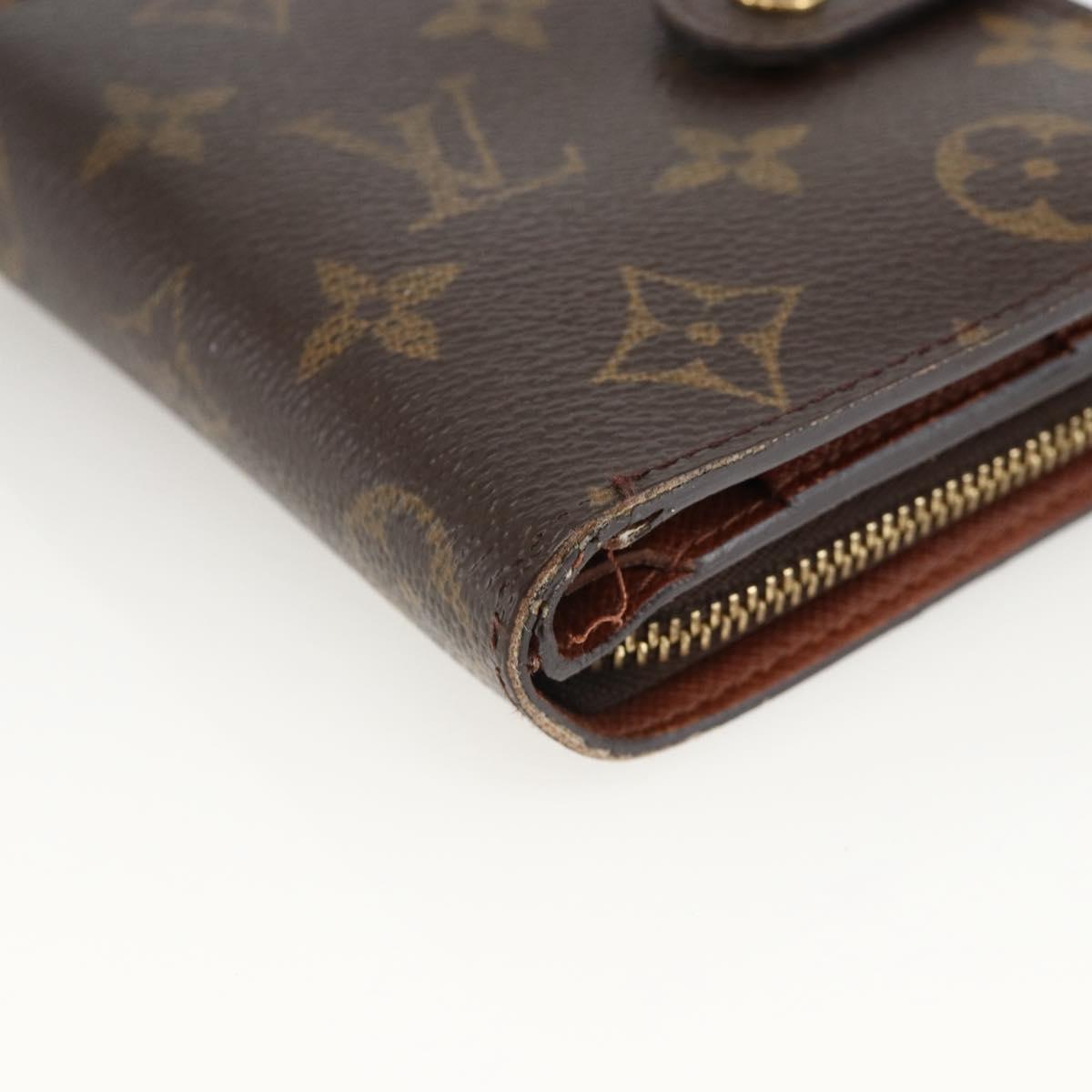 LOUIS VUITTON Monogram Compact Zip Wallet M61667 LV Auth AMZ571