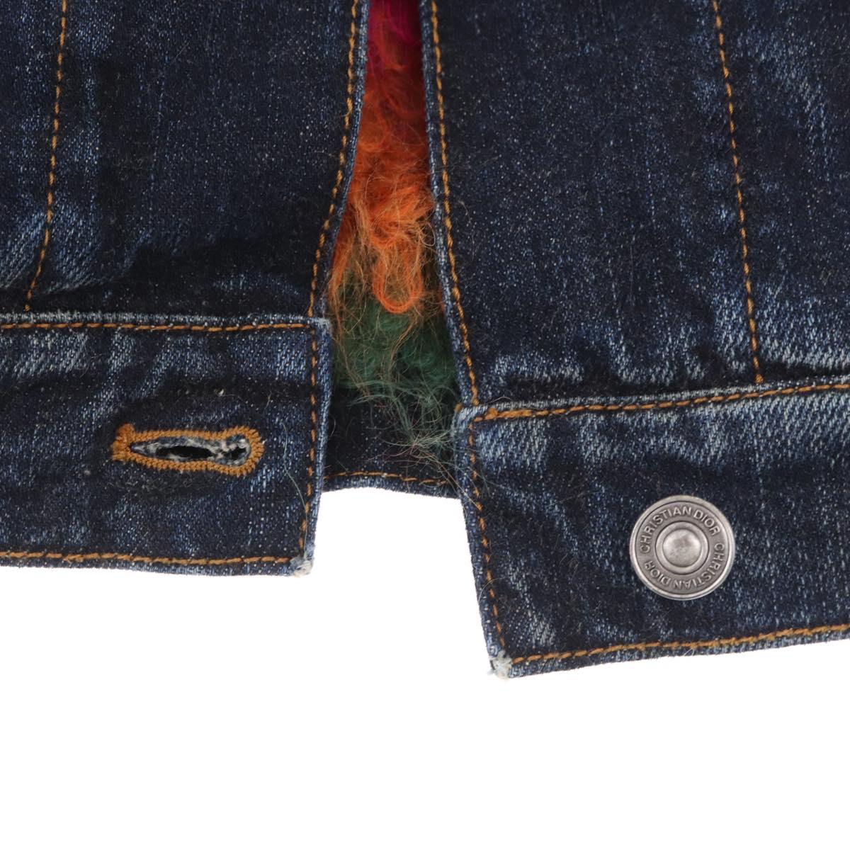 Christian Dior Fringe Jacket Denim Blue Auth AMZ580SM