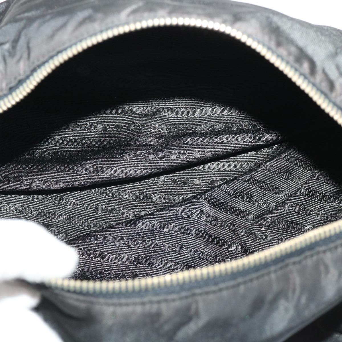 PRADA Shoulder Bag Nylon Black Auth ar10096