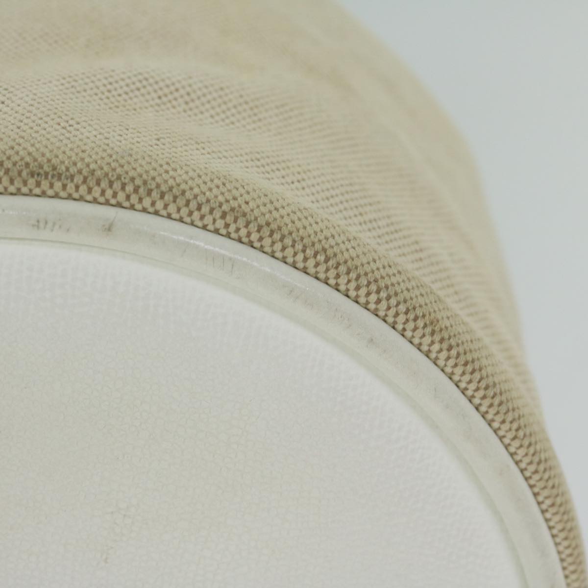 HERMES Sac Marine Receiver PM Shoulder Bag Canvas Leather Beige Auth ar10900