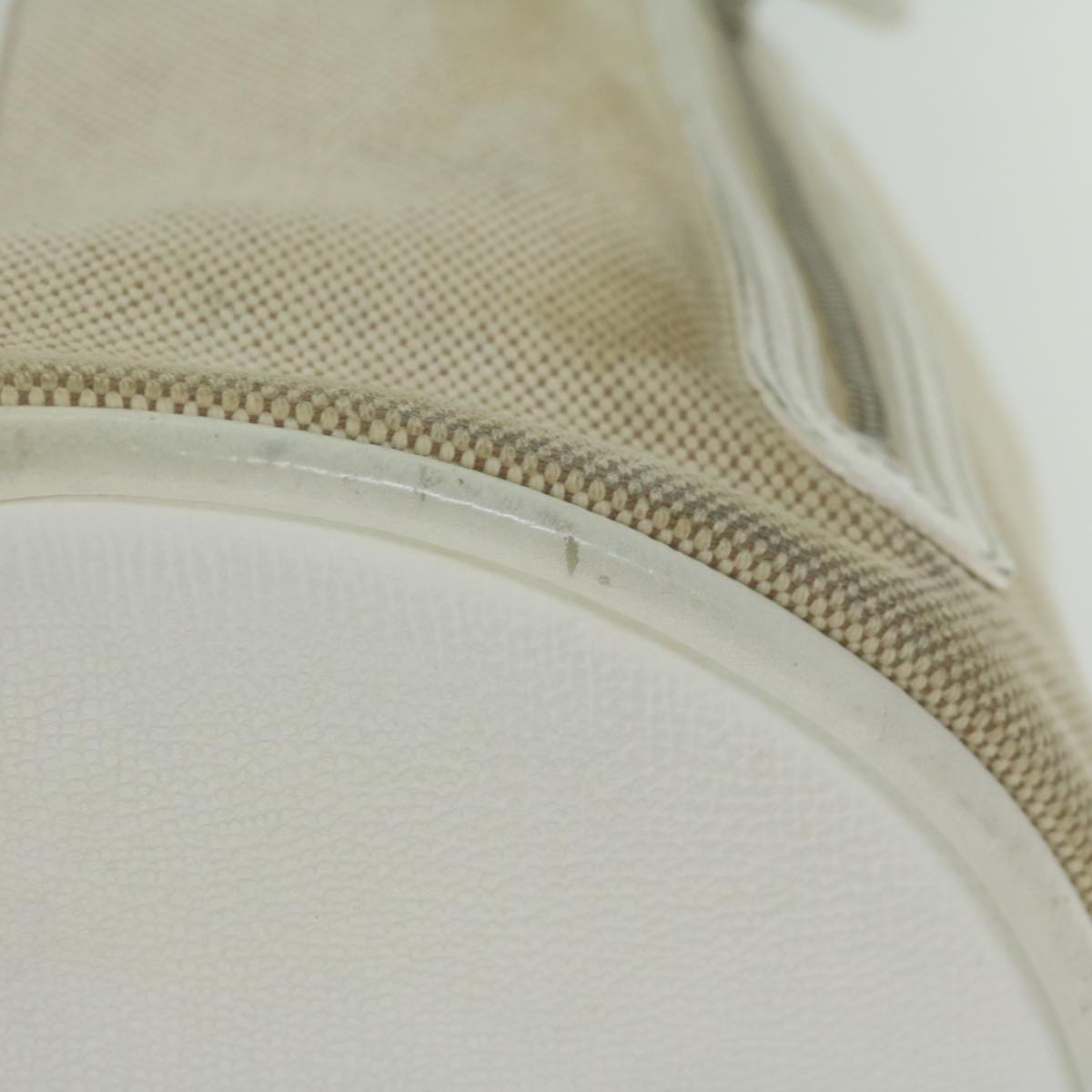 HERMES Sac Marine Receiver PM Shoulder Bag Canvas Leather Beige Auth ar10900