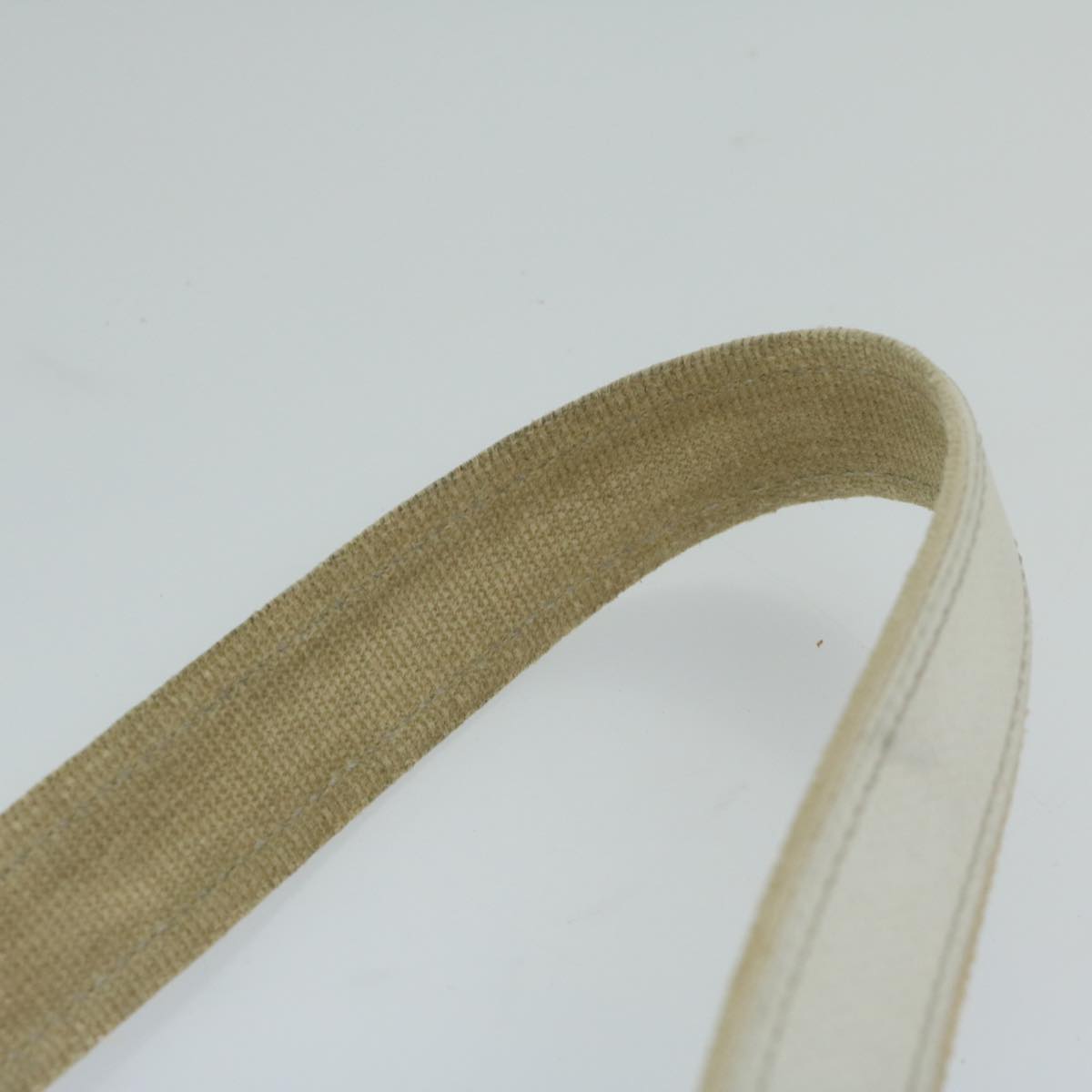 HERMES Sac Marine Receiver PM Shoulder Bag Canvas Leather Beige Auth ar10900