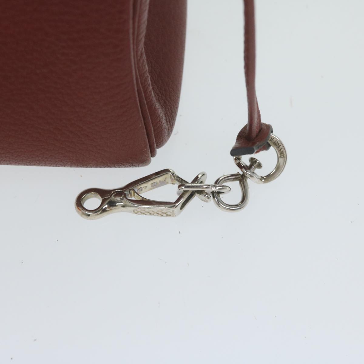HERMES Cabana Tote Bag Leather Red Auth ar11227