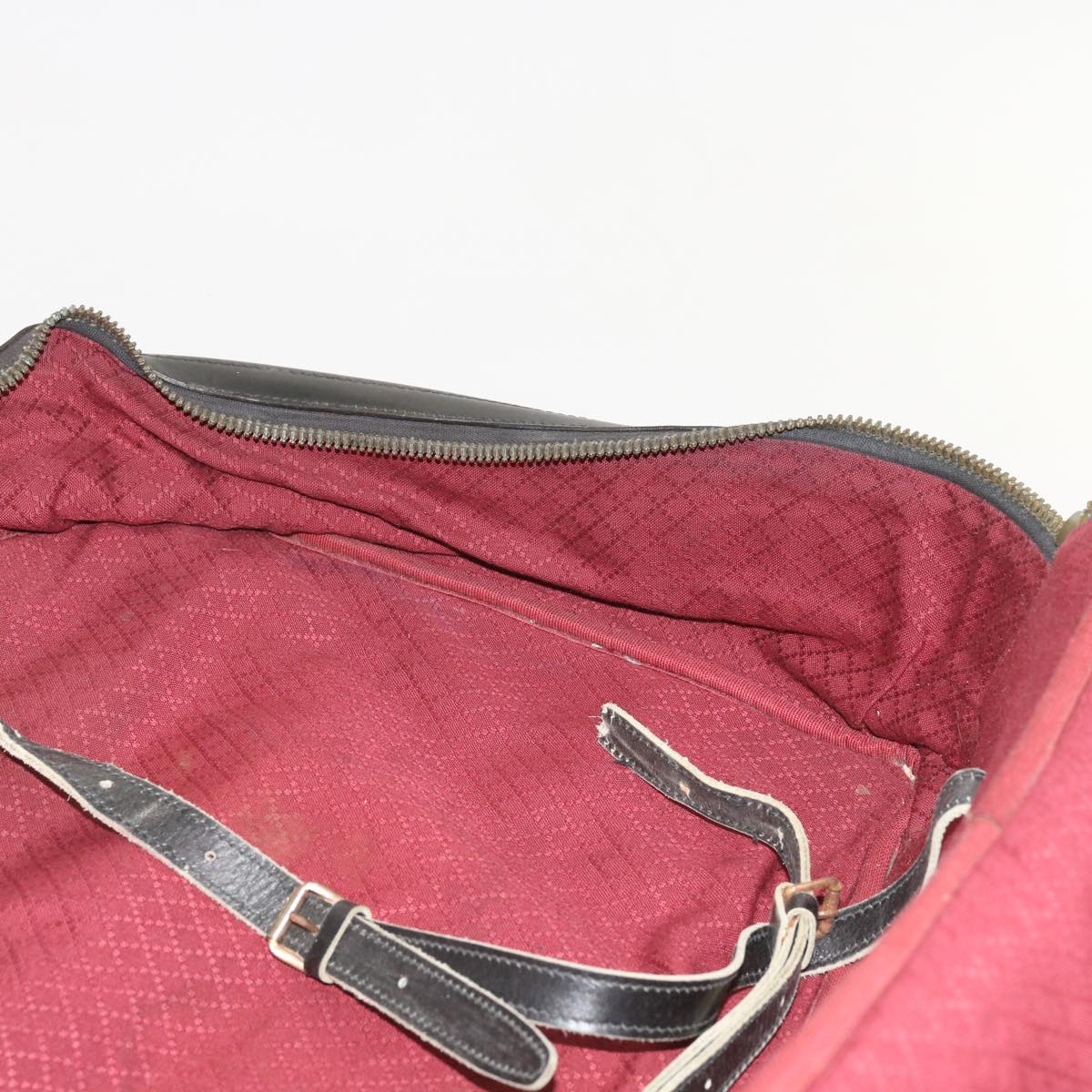 GUCCI GG Canvas Web Sherry Line Boston Bag Black Green Red Auth ar11324