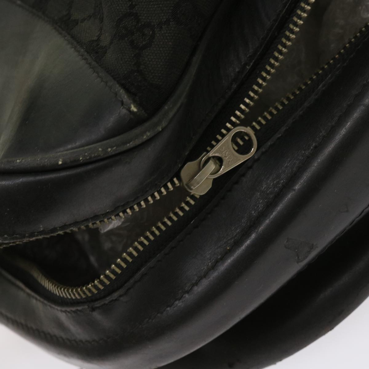 GUCCI GG Canvas Web Sherry Line Boston Bag Black Green Red Auth ar11324