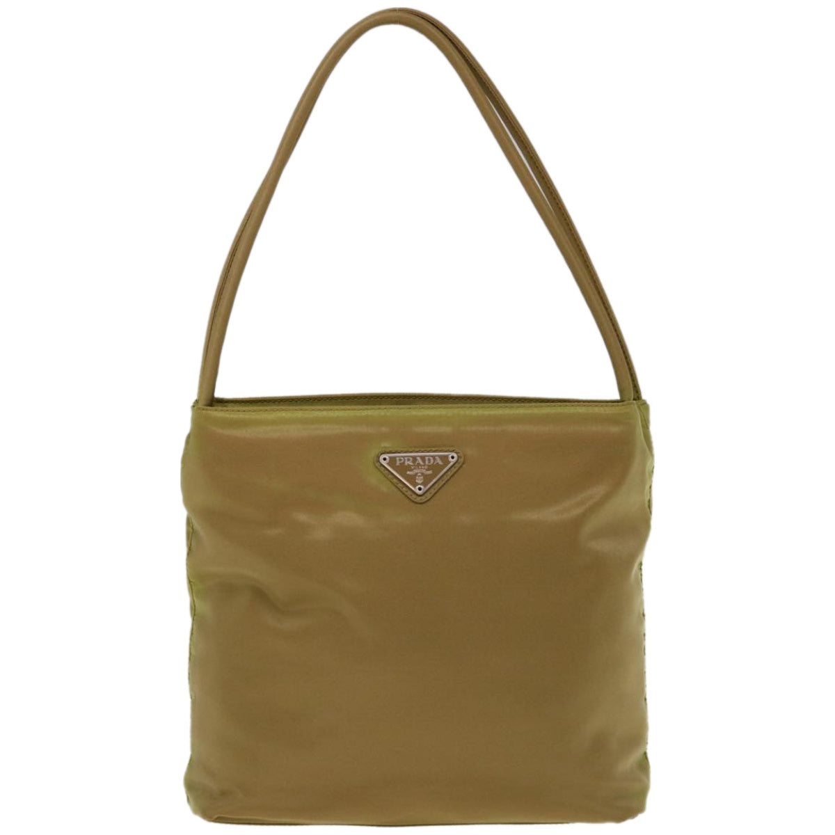 PRADA Shoulder Bag Nylon Khaki Auth ar11362B