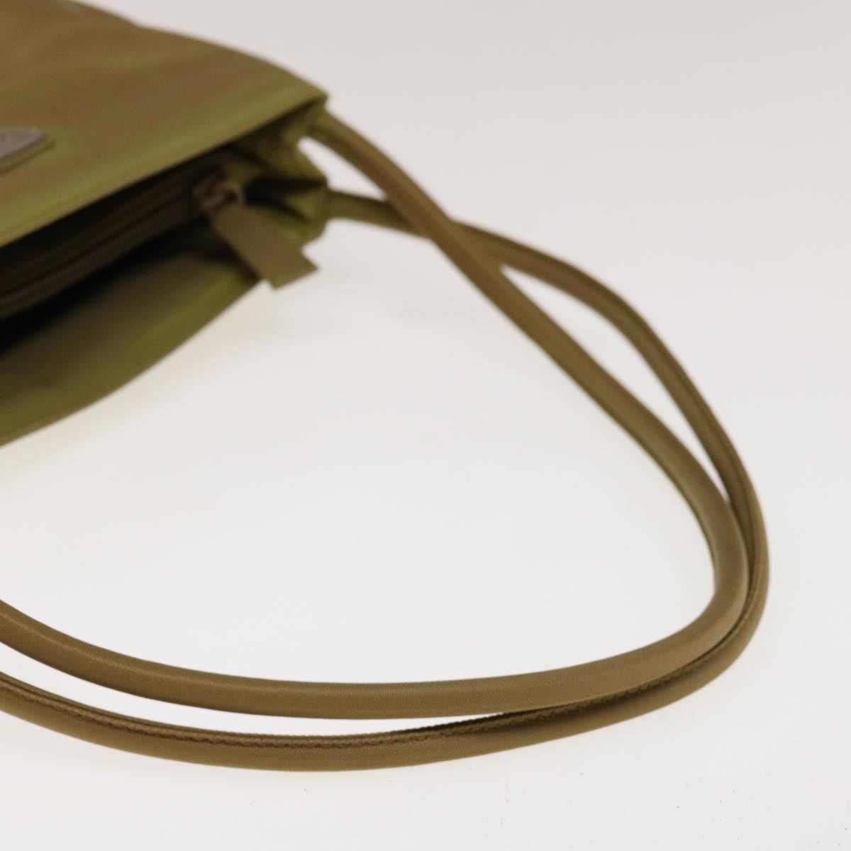 PRADA Shoulder Bag Nylon Khaki Auth ar11362B