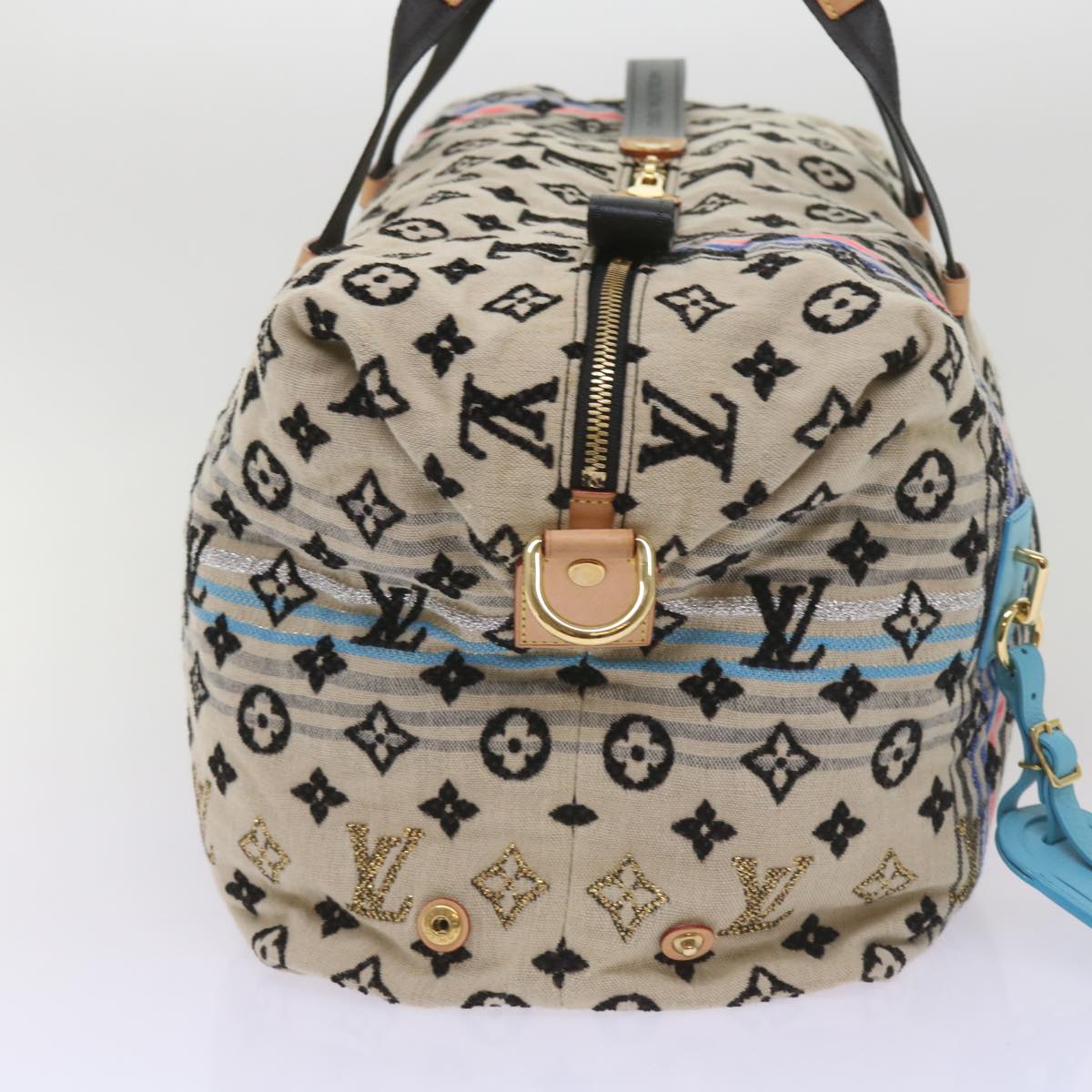 LOUIS VUITTON Monogram Scrunchie Touareg Boston Bag Beige M40360 Auth ar11371SM