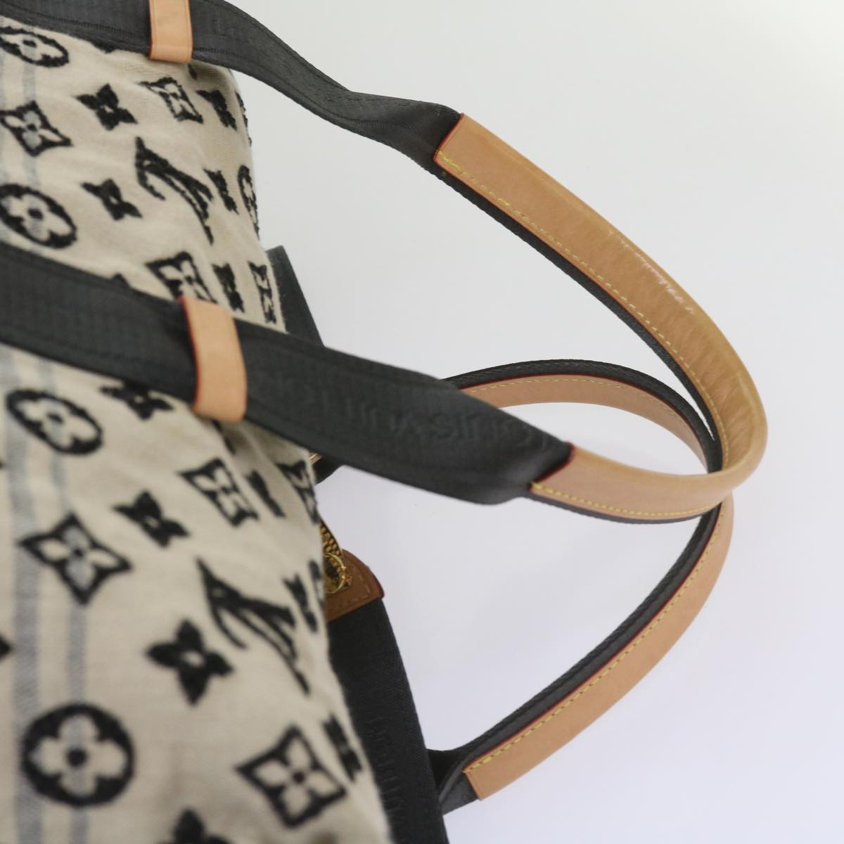 LOUIS VUITTON Monogram Scrunchie Touareg Boston Bag Beige M40360 Auth ar11371SM
