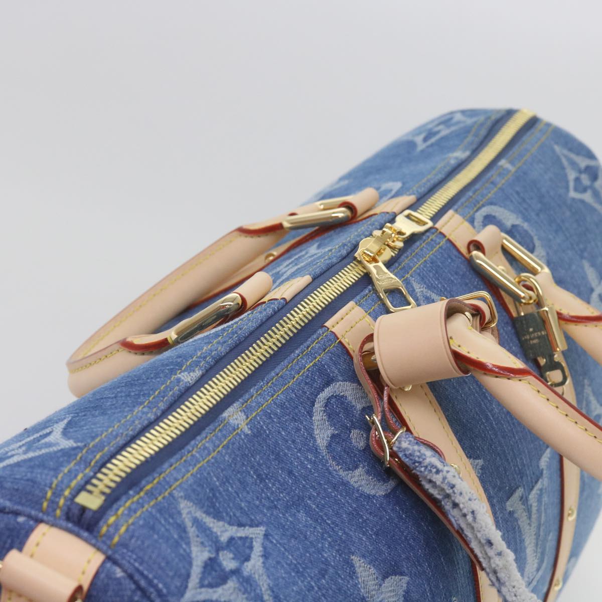 LOUIS VUITTON Monogram Denim Keepall Bandouliere 45 Bag M24315 LV Auth ar11398SM