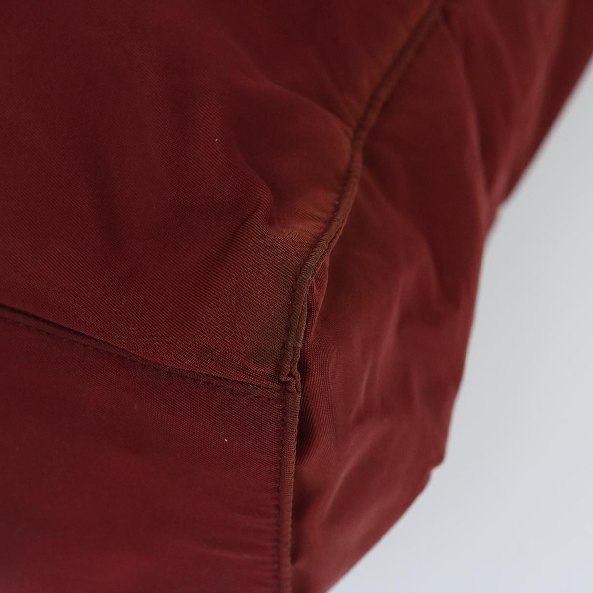 PRADA Hand Bag Nylon Red Auth ar11518