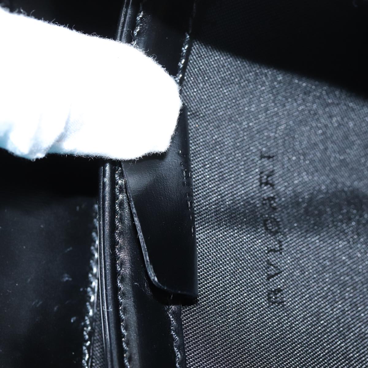 BVLGARI Hand Bag Leather 2way Black Auth ar11750