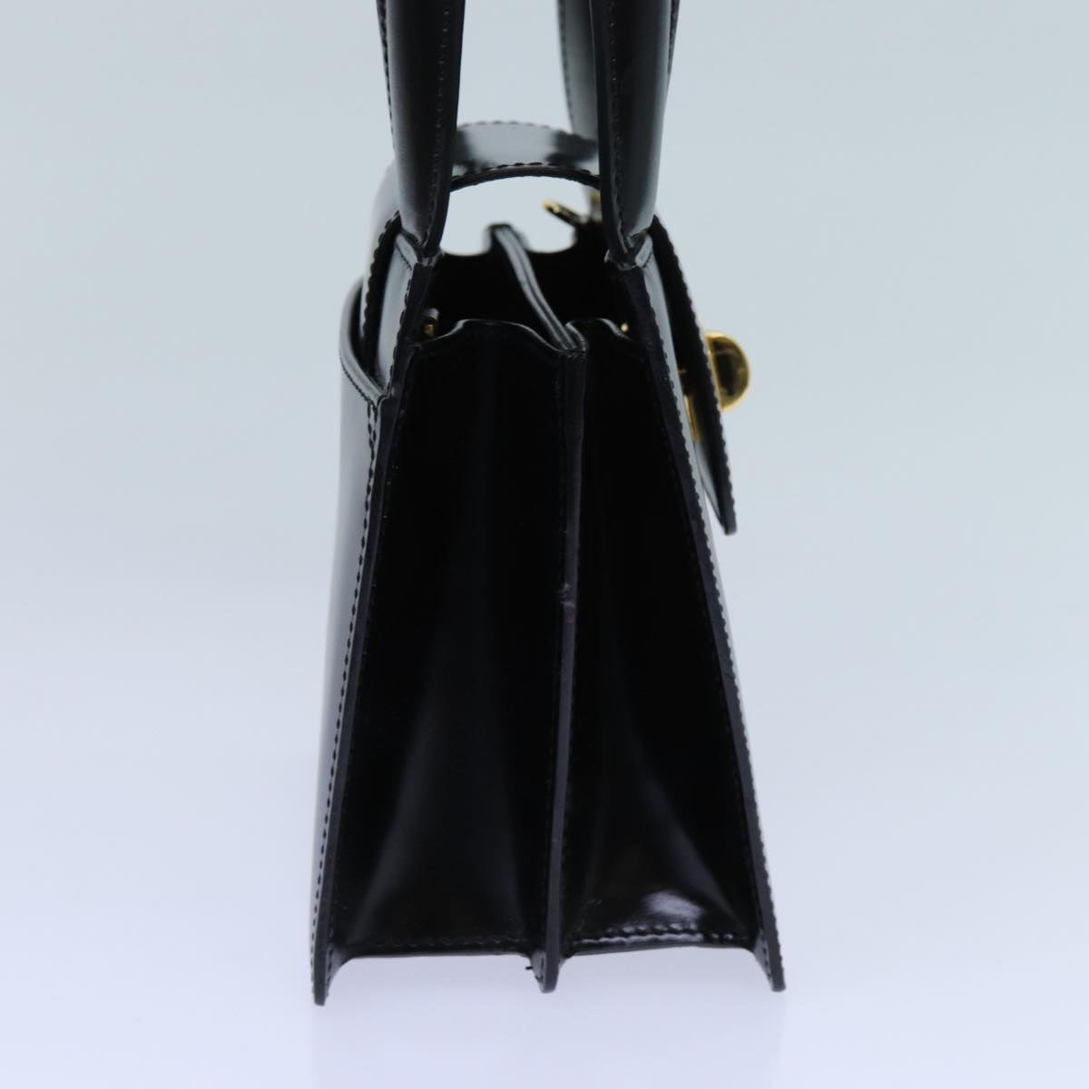 BVLGARI Hand Bag Leather 2way Black Auth ar11750