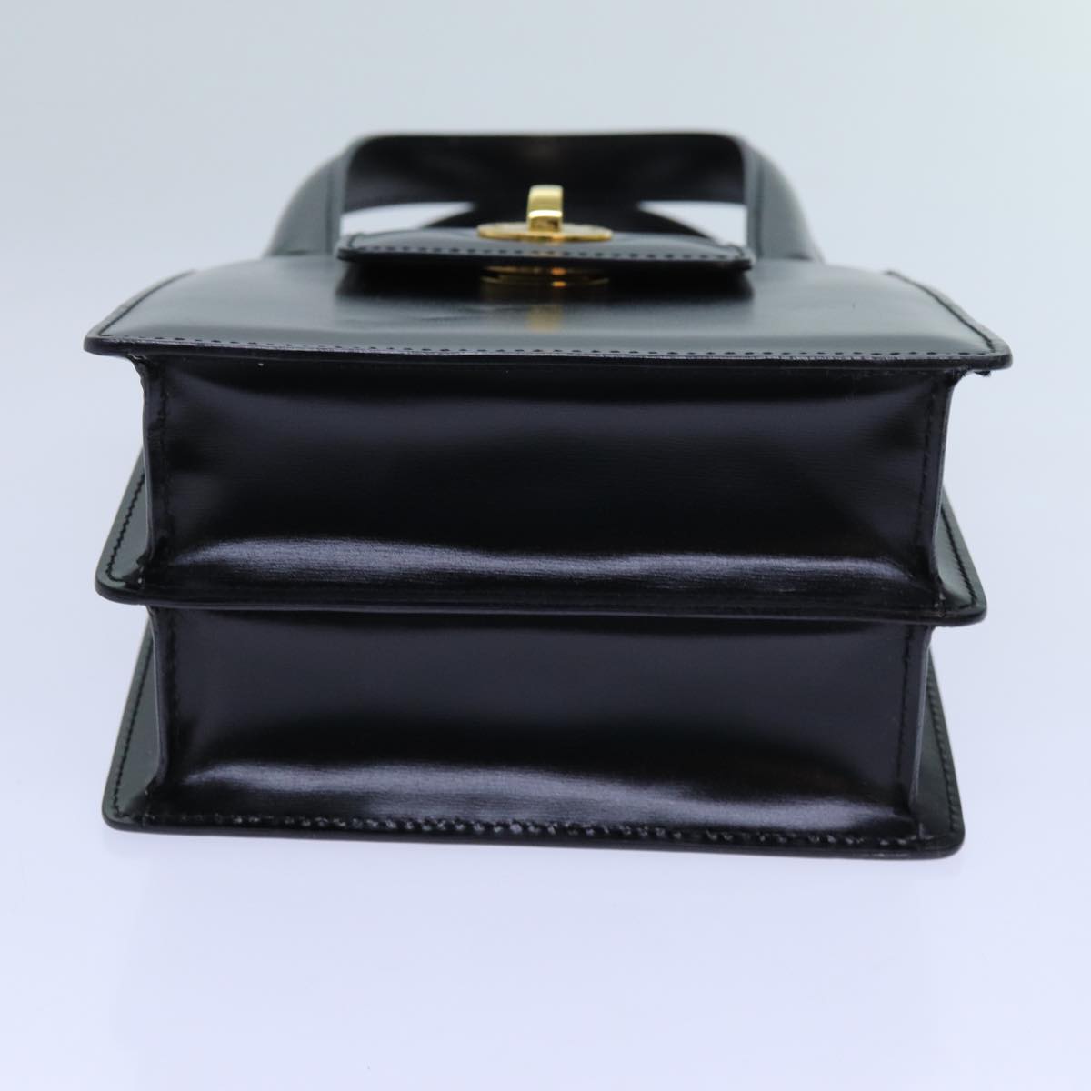 BVLGARI Hand Bag Leather 2way Black Auth ar11750