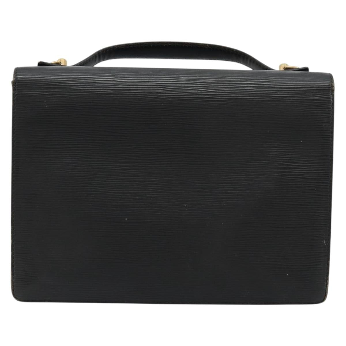 LOUIS VUITTON Epi Monceau 28 Hand Bag Black M52122 LV Auth ar11841
