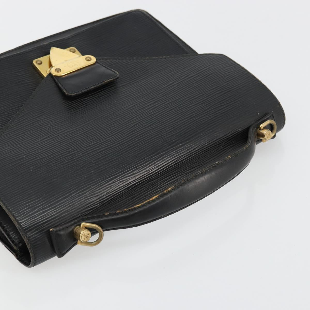 LOUIS VUITTON Epi Monceau 28 Hand Bag Black M52122 LV Auth ar11841
