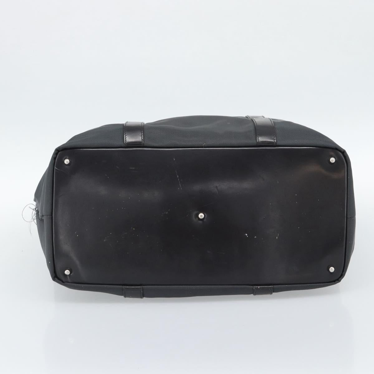 GUCCI Bamboo Hand Bag Nylon Gray 002 2854 0412 5 Auth ar11843