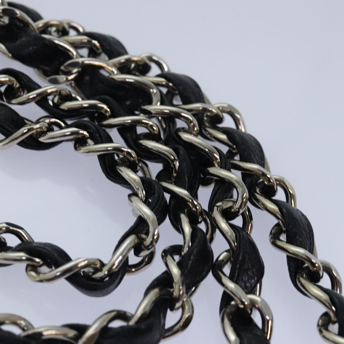 CHANEL Matelasse30 Turn Lock Chain Shoulder Bag Calf Skin Black CC Auth ar11992AV