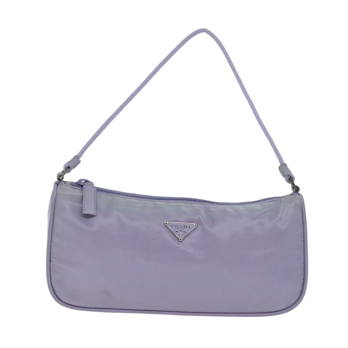 PRADA Accessory Pouch Nylon Purple Auth ar12130