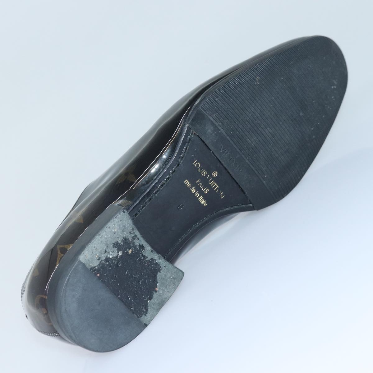 LOUIS VUITTON Monogram Richelieu Derby Shoes shoes Size 6 Brown LV Auth ar12448