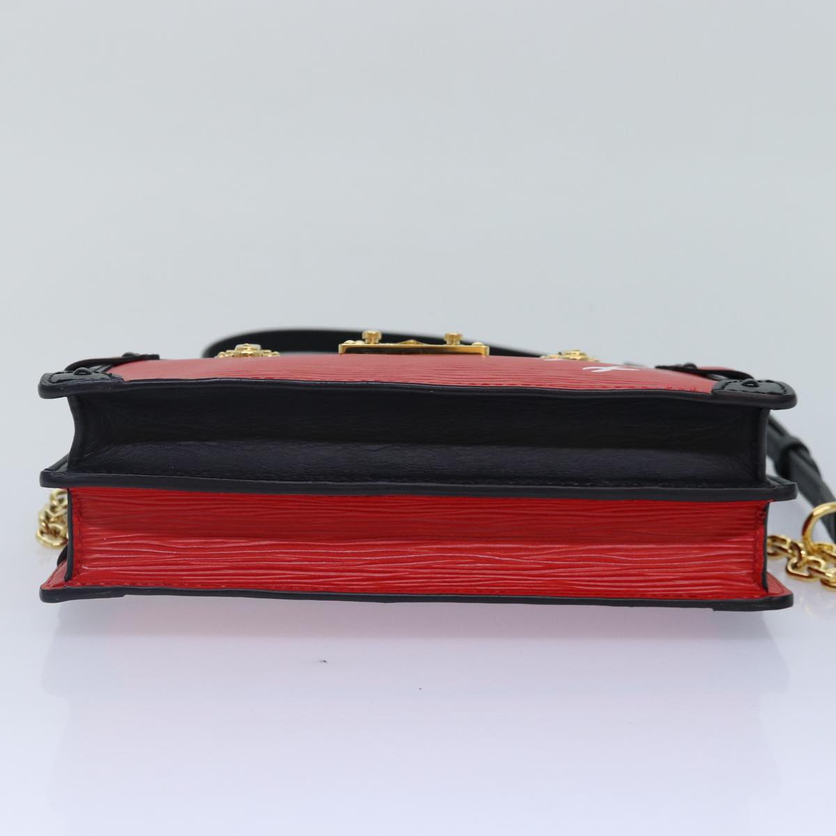 LOUIS VUITTON Epi Trunk Clutch Shoulder Bag Red Black M51697 LV Auth ar12517SM