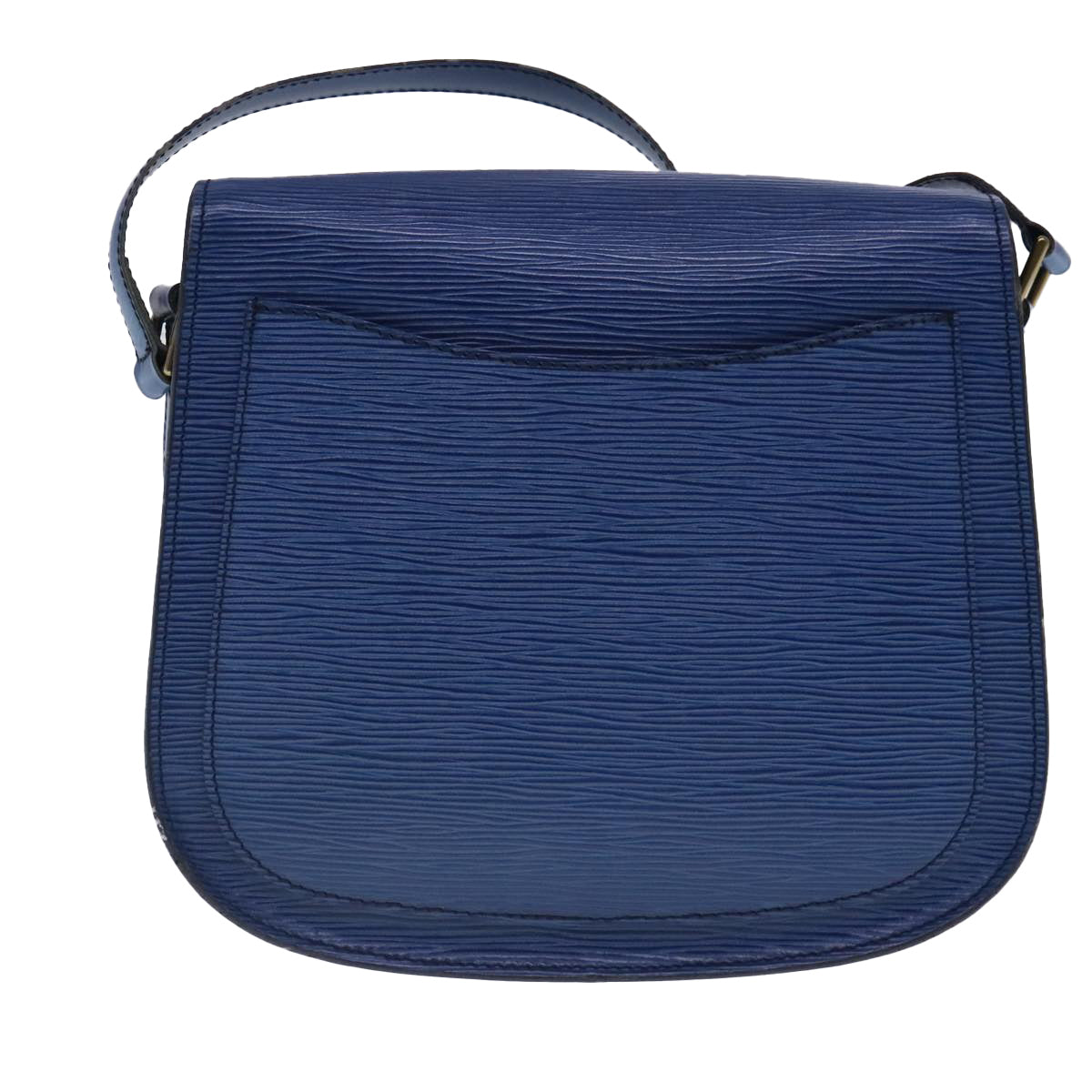 LOUIS VUITTON Epi Saint Cloud GM Shoulder Bag Toledo Blue M52195 LV Auth ar12563