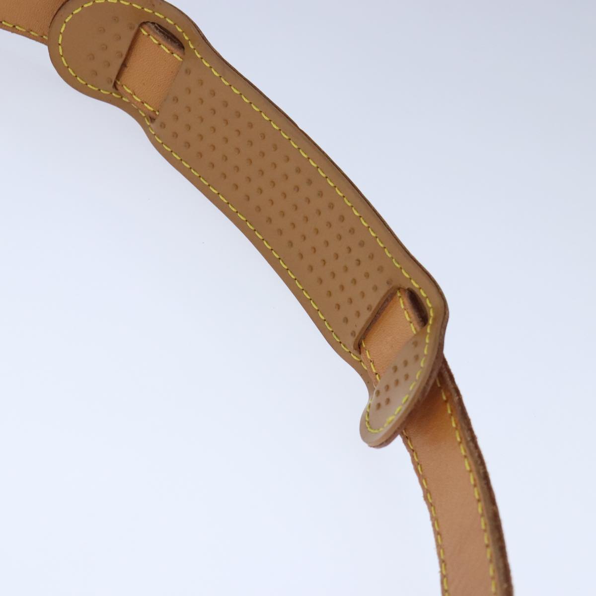 LOUIS VUITTON Adjustable Shoulder Strap Leather 35.8""""""""-43.3"""""""" Beige Auth ar12974