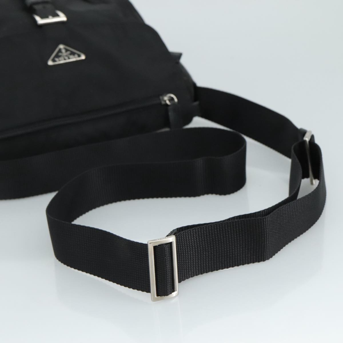 PRADA Shoulder Bag Nylon Black Auth ar13035