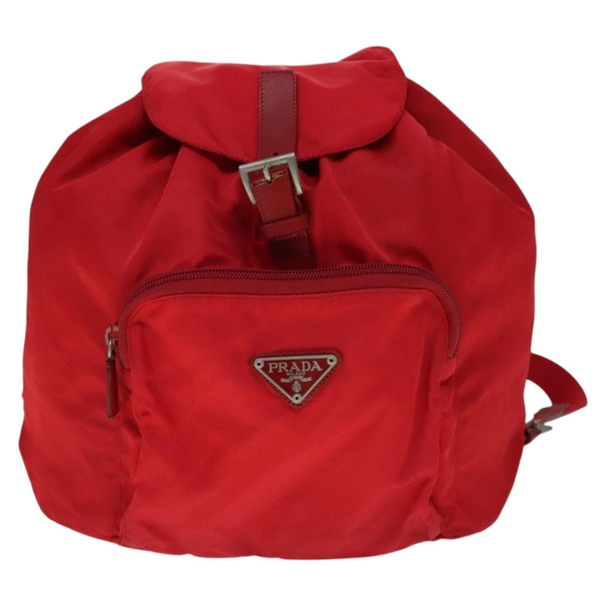 PRADA Backpack Nylon Red Auth ar13087