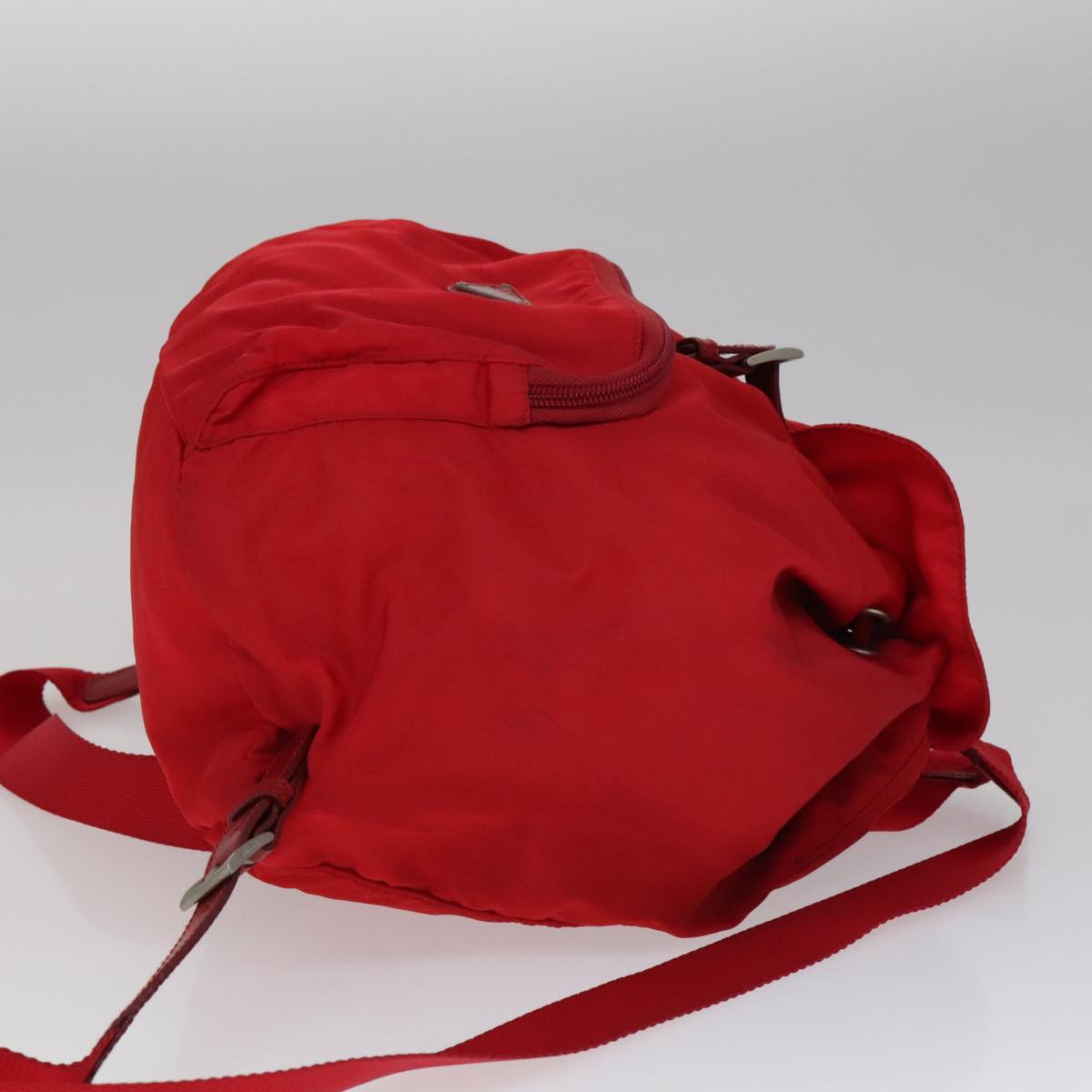 PRADA Backpack Nylon Red Auth ar13087