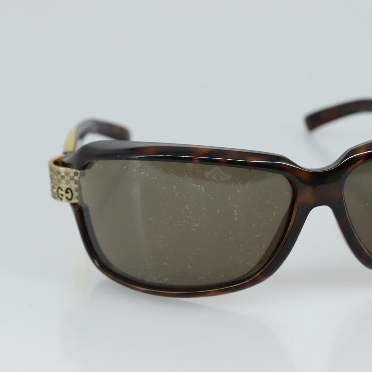 GUCCI Sunglasses plastic Brown Auth ar13104