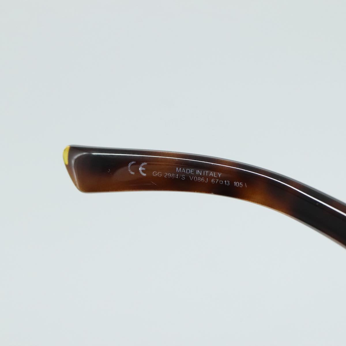 GUCCI Sunglasses plastic Brown Auth ar13104