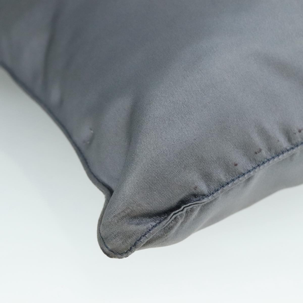 PRADA Shoulder Bag Satin Blue Auth ar13121