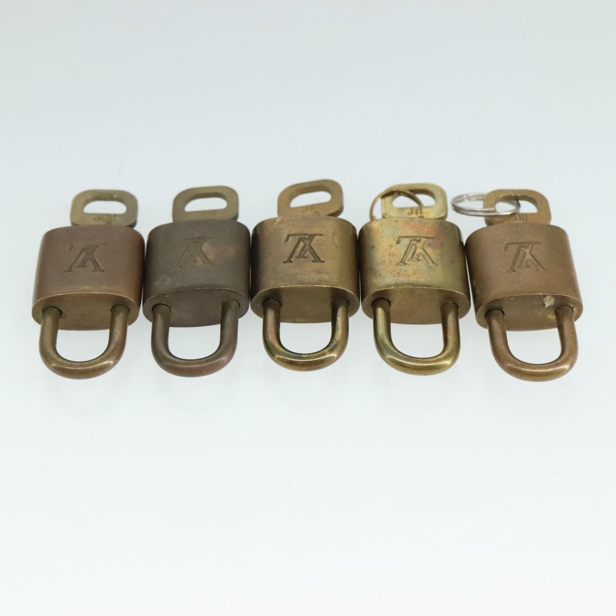 LOUIS VUITTON Padlock 10set metal Gold Tone LV Auth ar13159