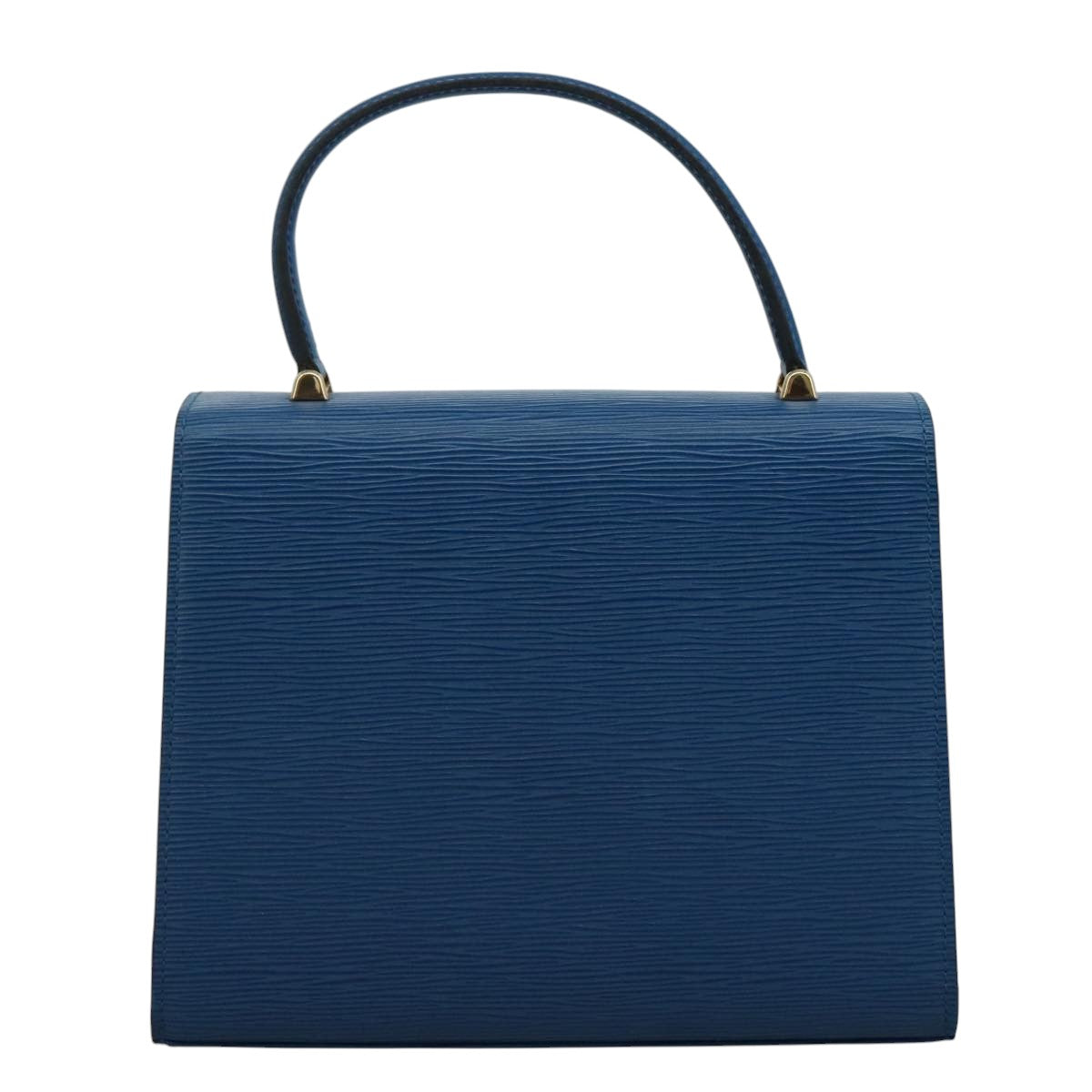 LOUIS VUITTON Epi Malesherbes Hand Bag Blue M52375 LV Auth ar13185