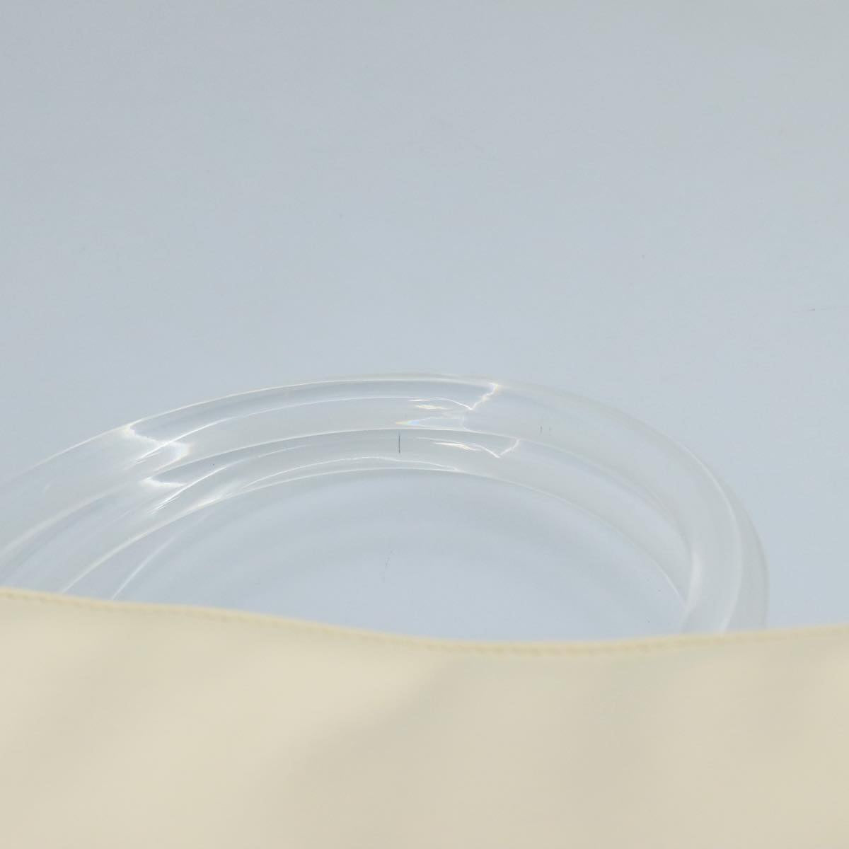 PRADA Hand Bag Patent leather Beige Auth ar13198