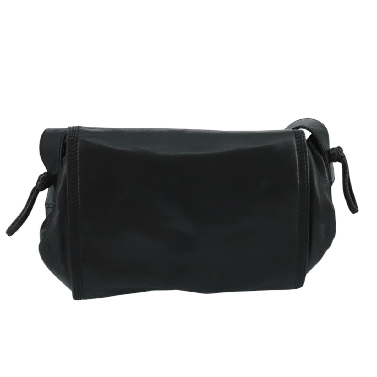 LOEWE Shoulder Bag Leather Black Auth ar13208